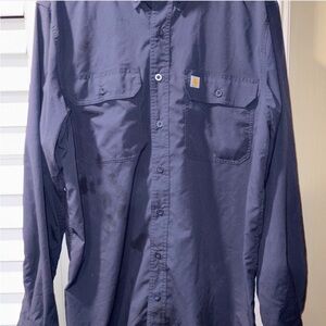 Men Carhartt Force Relaxed Fit Shirt In A Large Tall Size Large Tall Blue